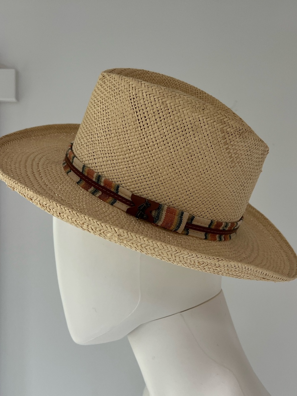 Vintage Straw woven Hat Made in Canada Safari  western  unisex